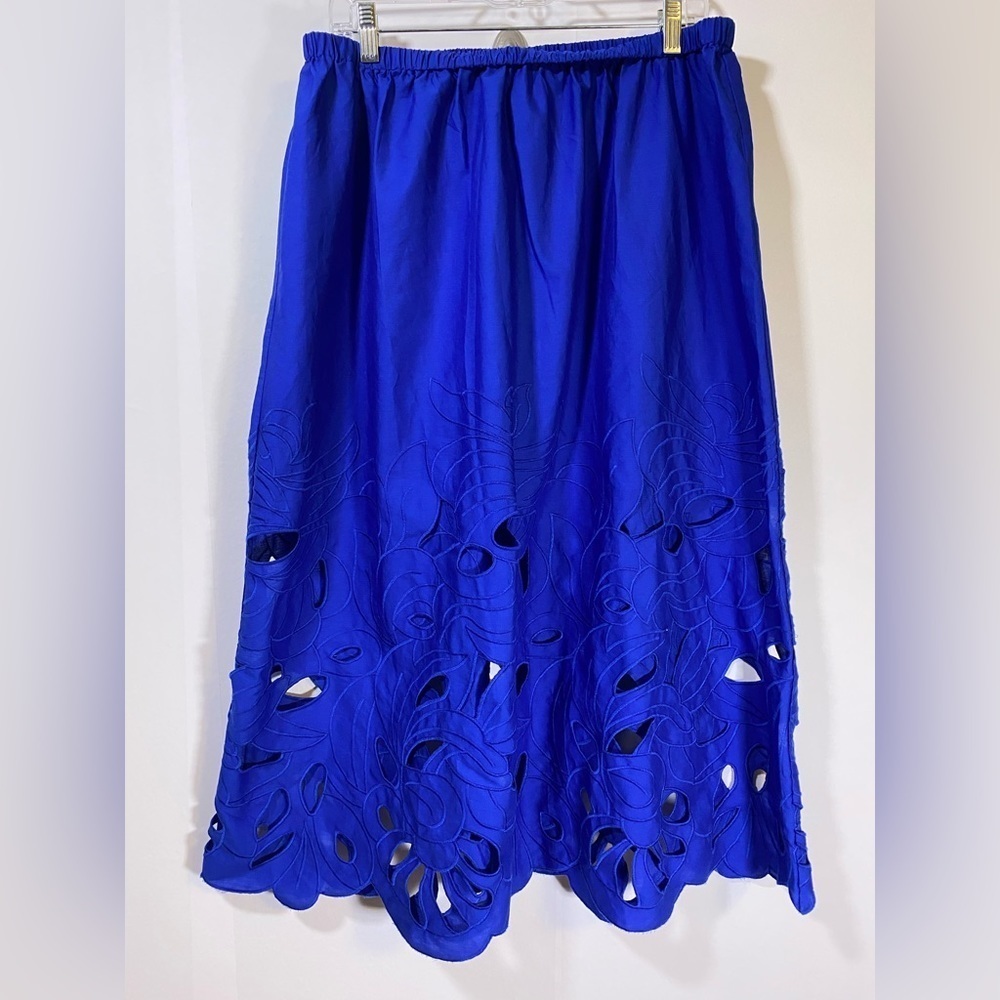 H&M Royal Blue Midi Skirt